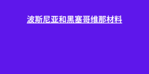 波斯尼亚和黑塞哥维那材料